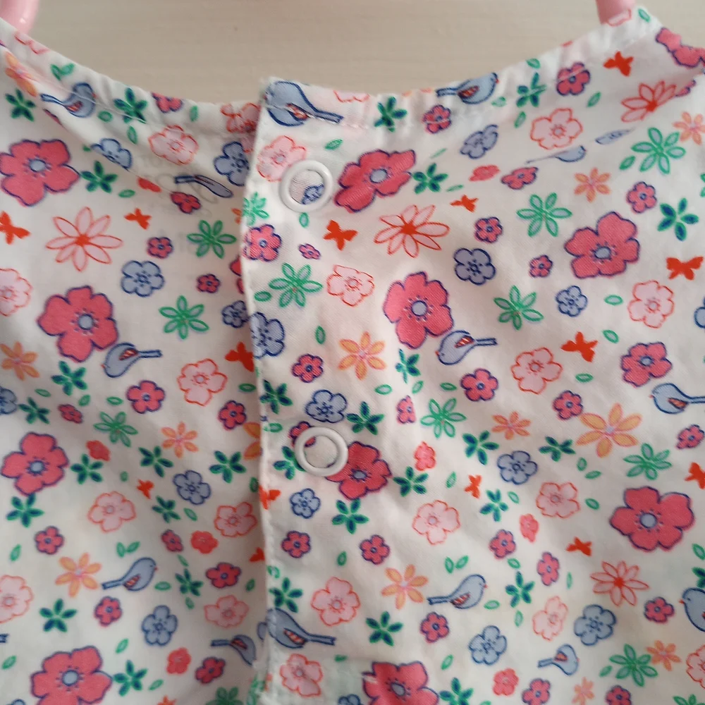 Floral Ruffle Romper Carter's 6m Cotton Snap Closure